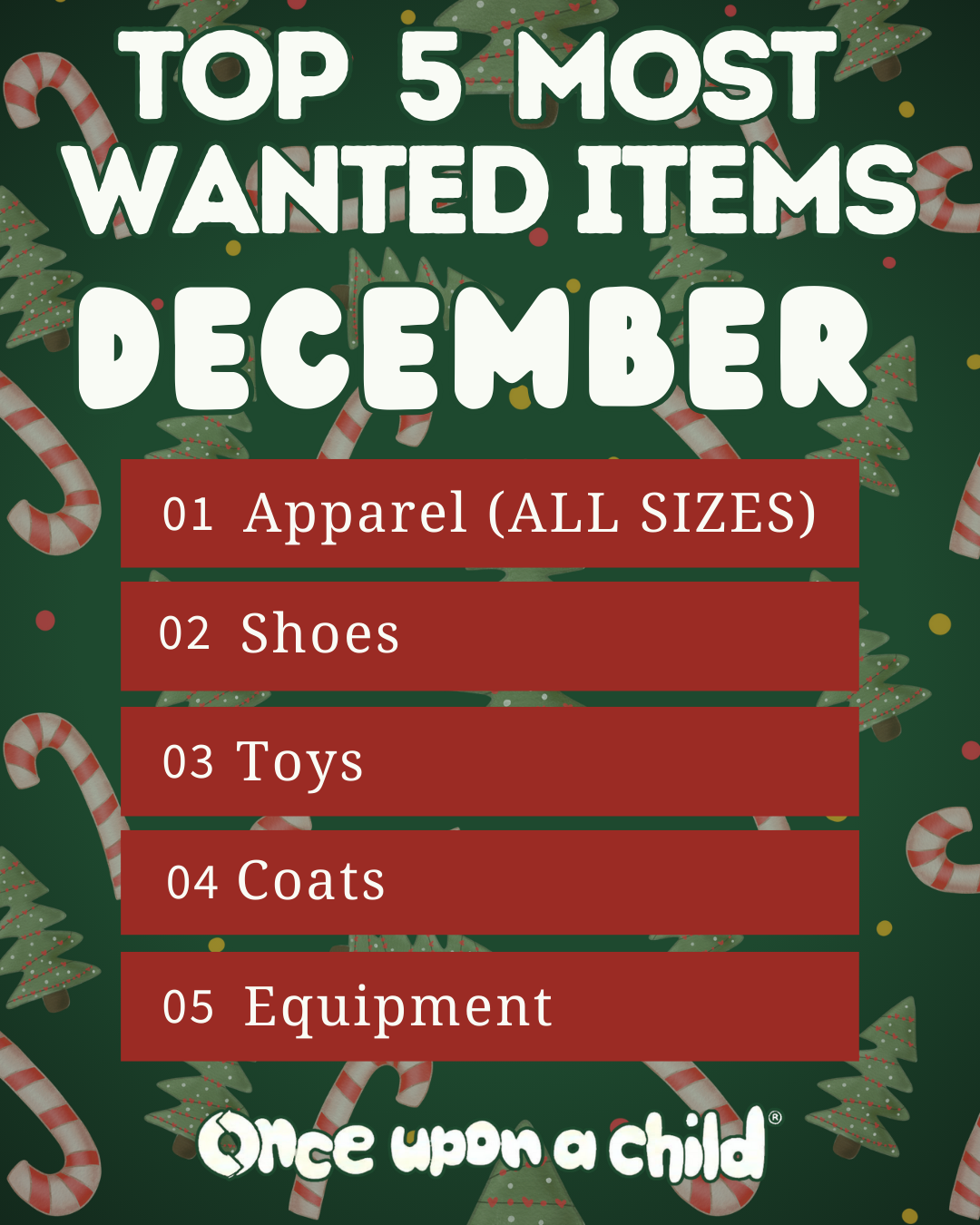 Top 5 Most Wanted Items